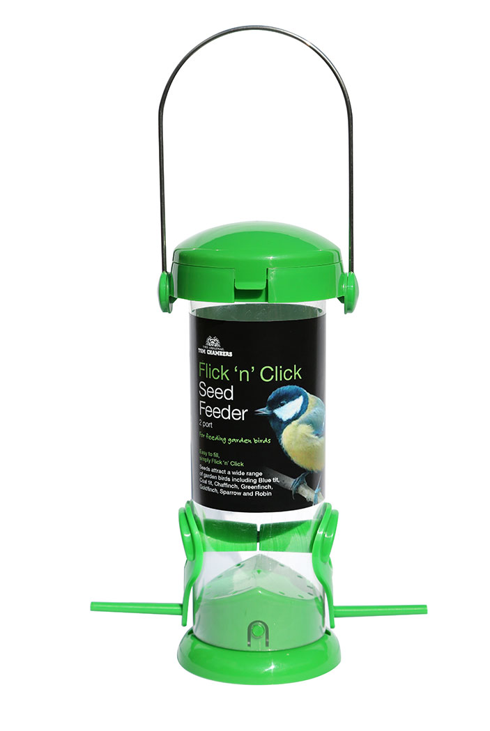 Flick N Click Seed Feeder 2 Port Wild Bird Feeders